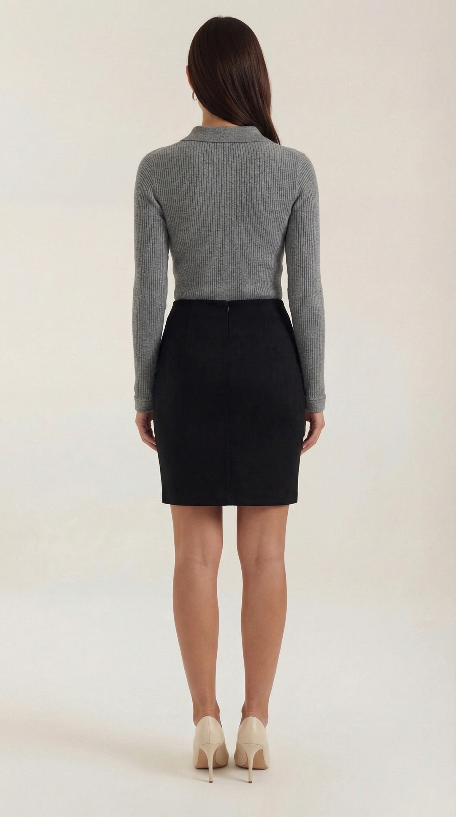 Gail Women's Collared Long Sleeve Wool-Look Top