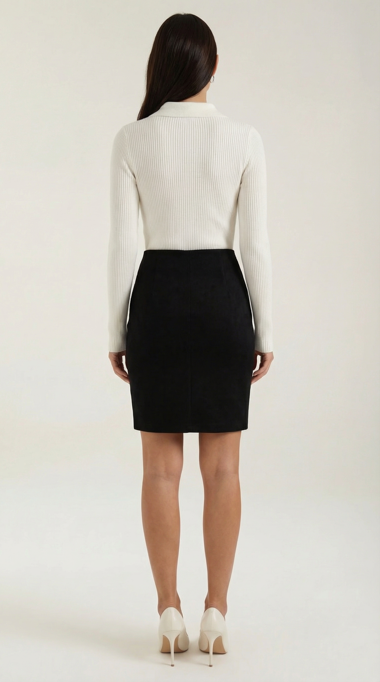 Gail Women's Collared Long Sleeve Wool-Look Top