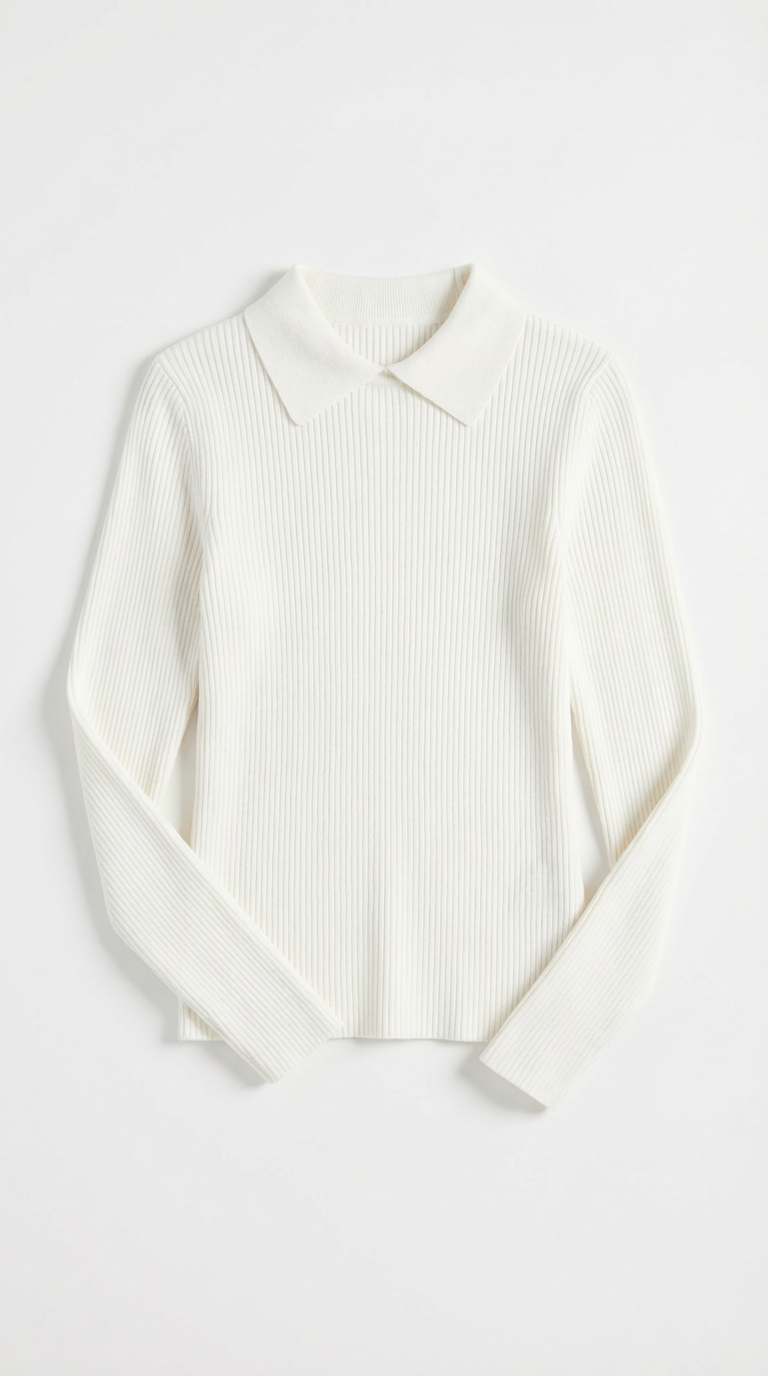 Gail Women's Collared Long Sleeve Wool-Look Top