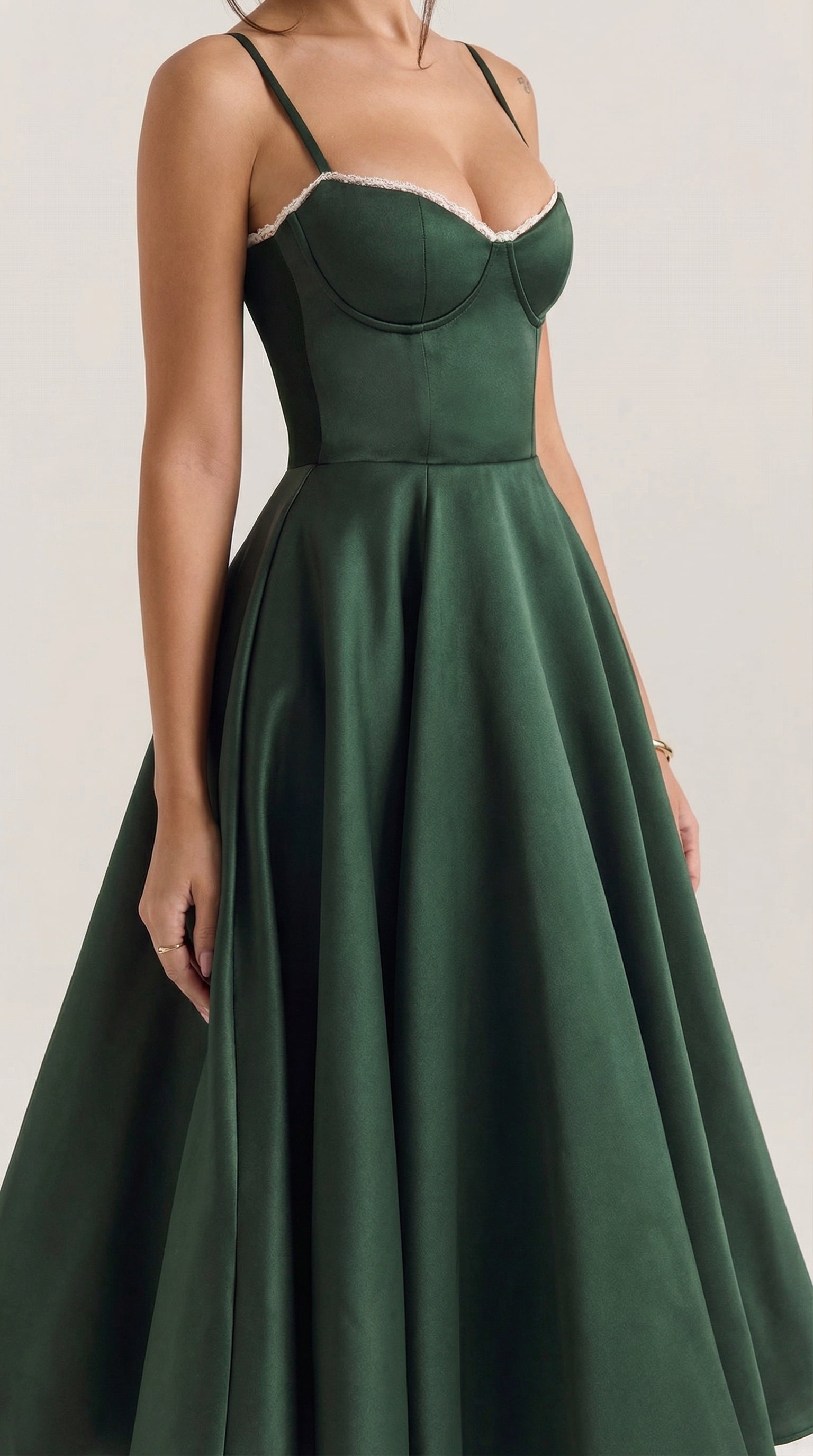 Isolde Women's Sweetheart Tulle Midi Dress with Pockets