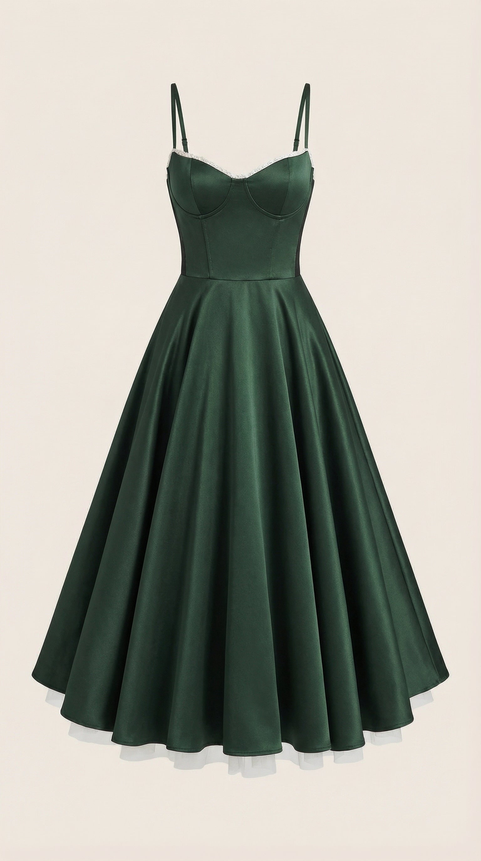Isolde Women's Sweetheart Tulle Midi Dress with Pockets