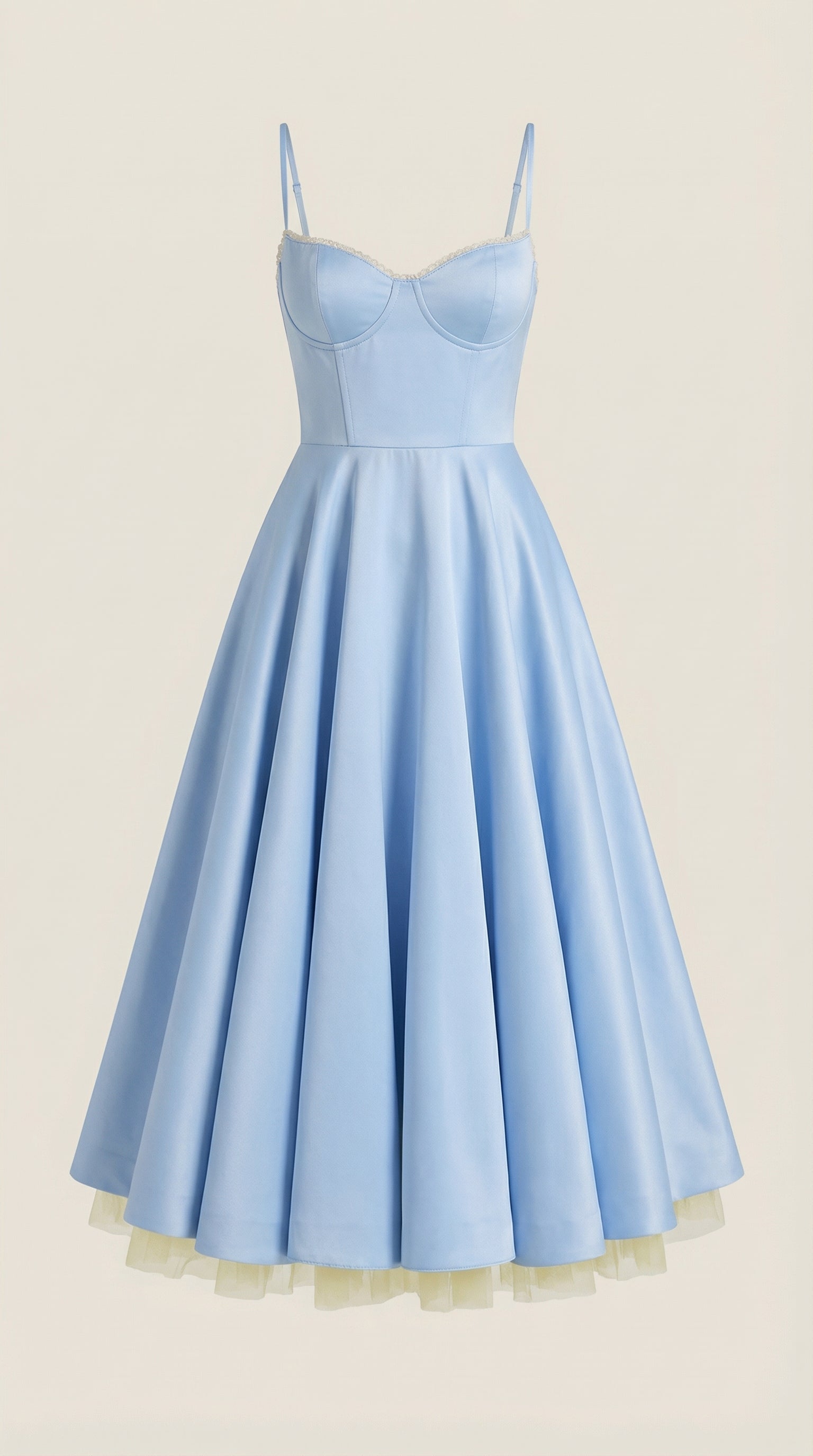 Isolde Women's Sweetheart Tulle Midi Dress with Pockets