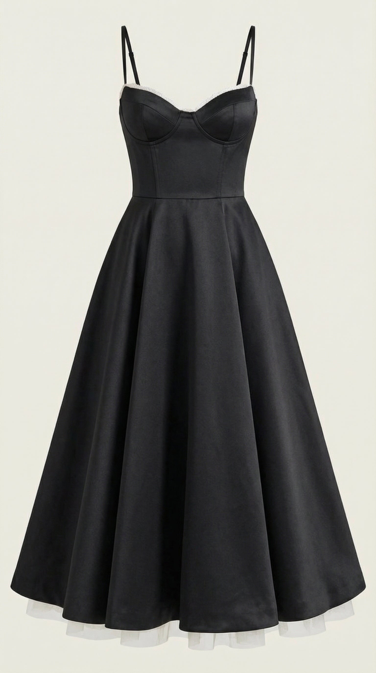 Isolde Women's Sweetheart Tulle Midi Dress with Pockets