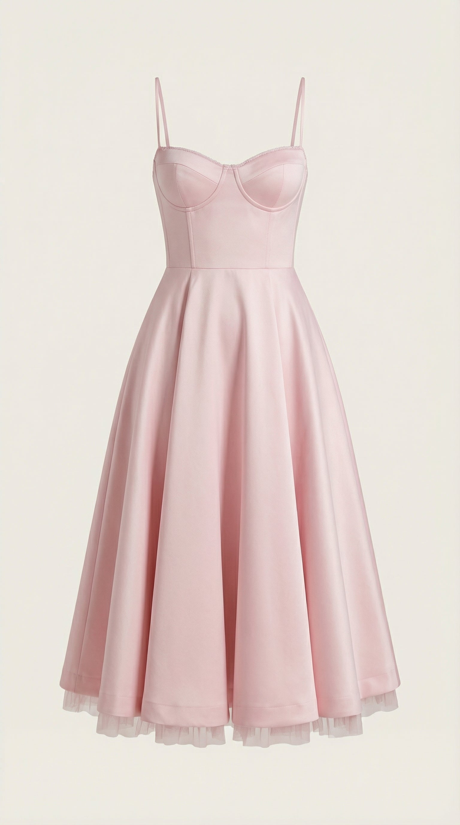 Isolde Women's Sweetheart Tulle Midi Dress with Pockets