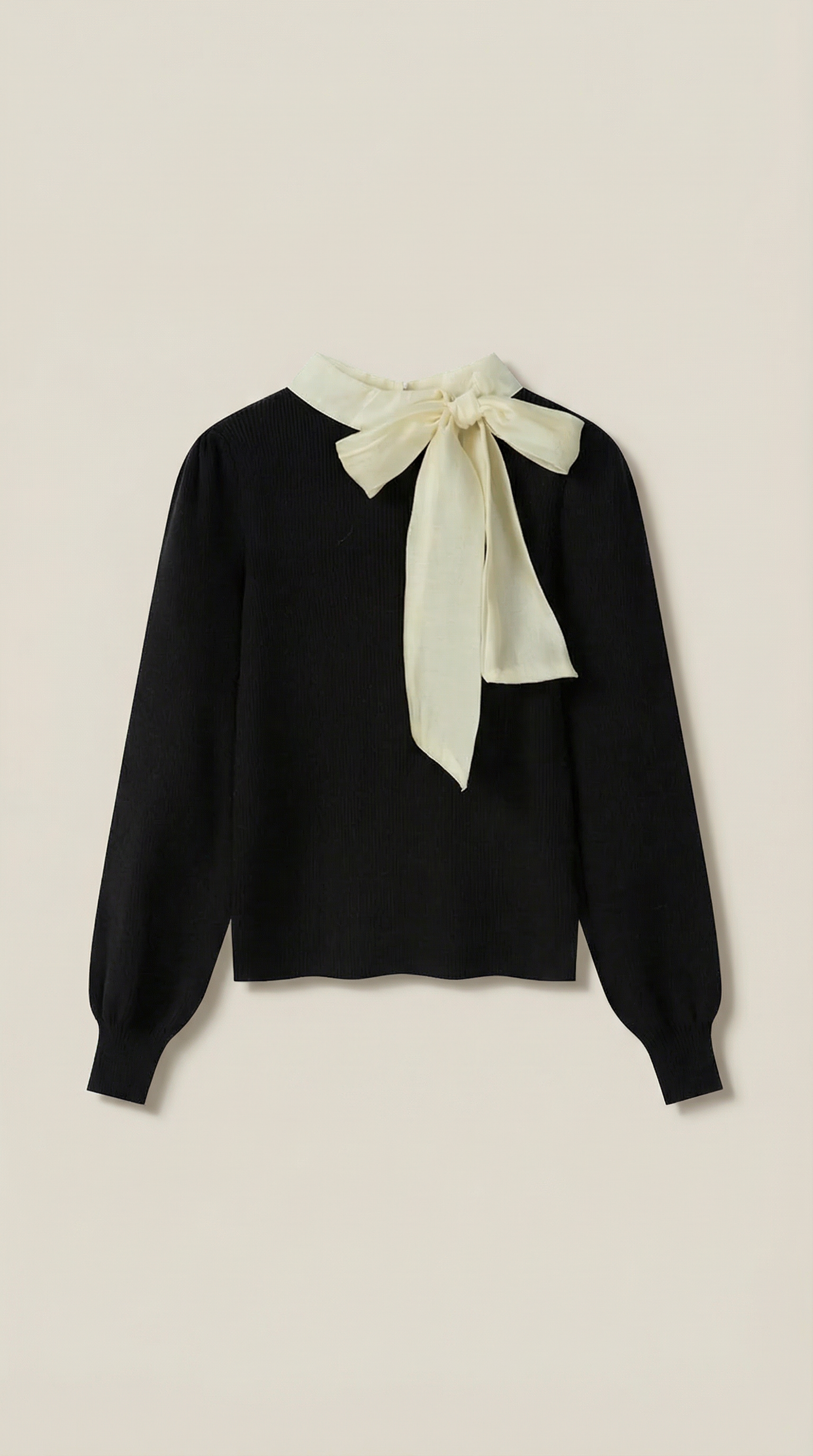 Jacqueline Women's Bow Tie Neck Knitted Jumper