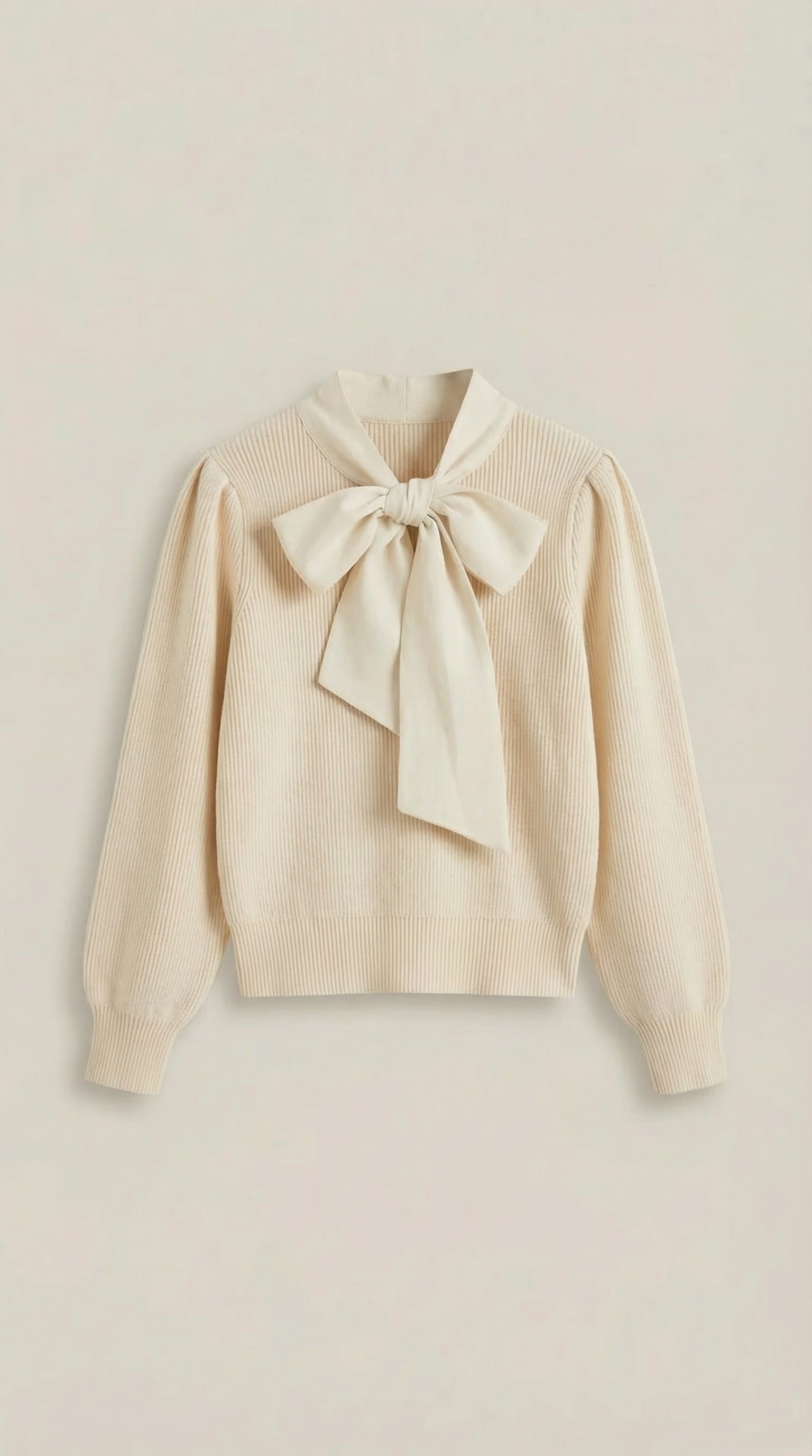Jacqueline Women's Bow Tie Neck Knitted Jumper