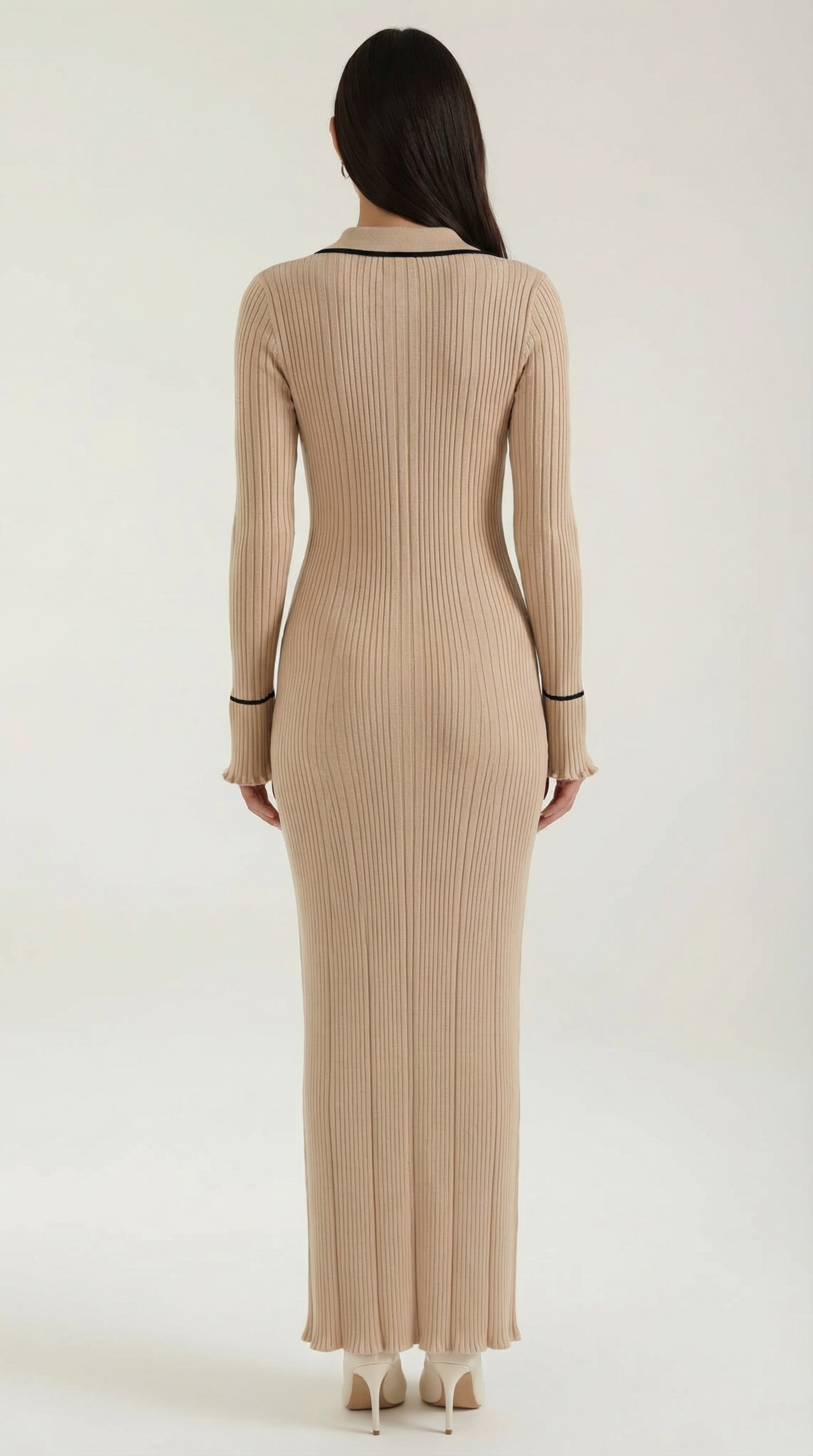 Josephine Women's Ribbed Knitted Bodycon Maxi Dress