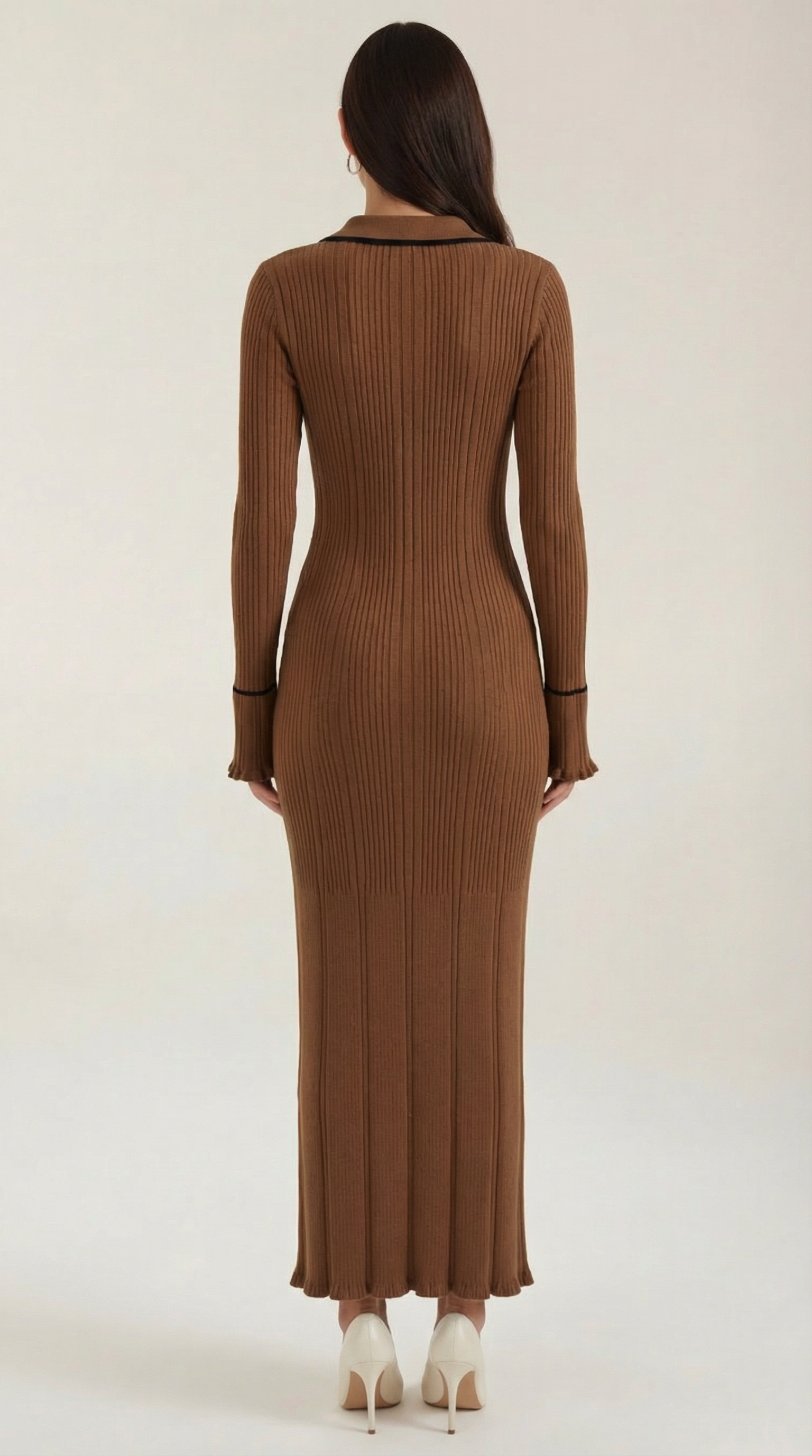 Josephine Women's Ribbed Knitted Bodycon Maxi Dress