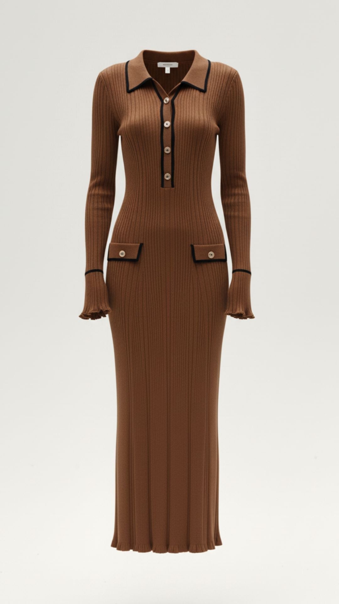 Josephine Women's Ribbed Knitted Bodycon Maxi Dress