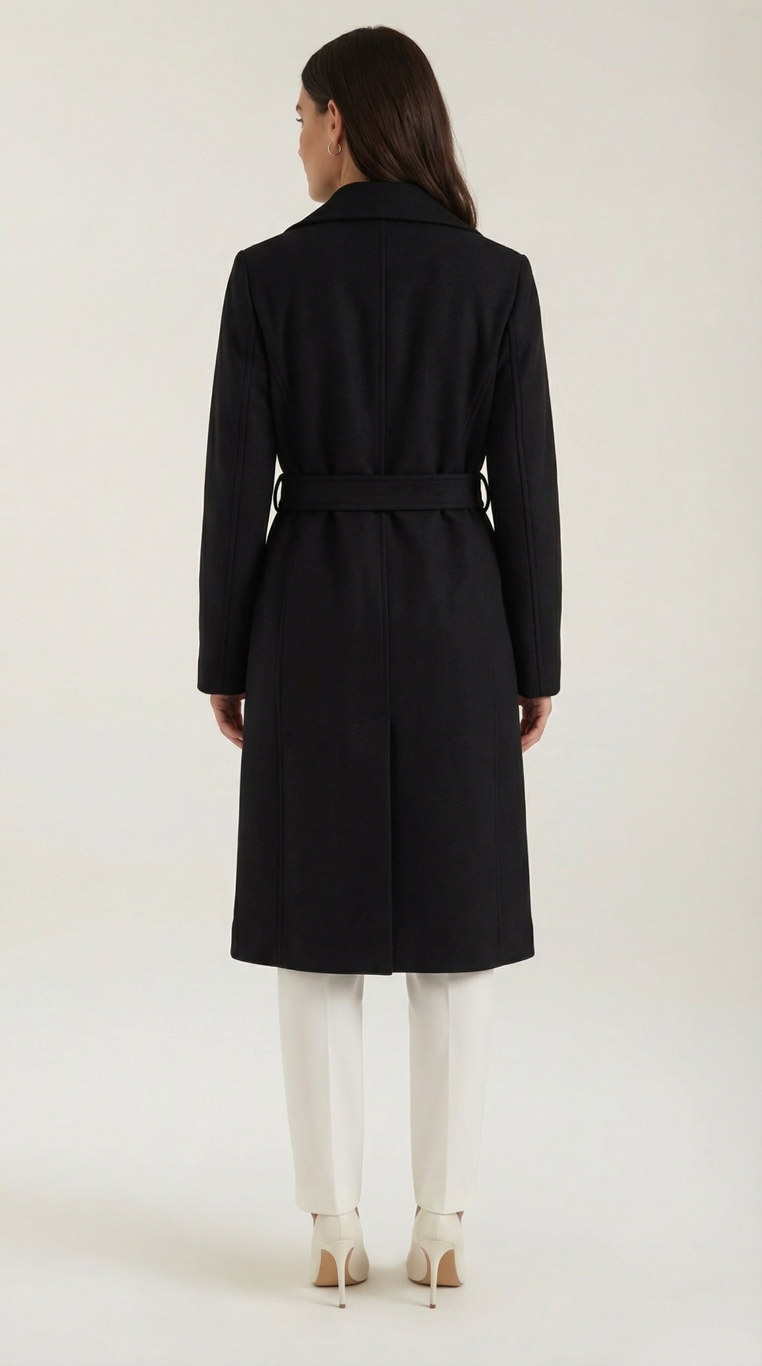 Joyce Women's Belted Wool-Look Longline Wrap Coat