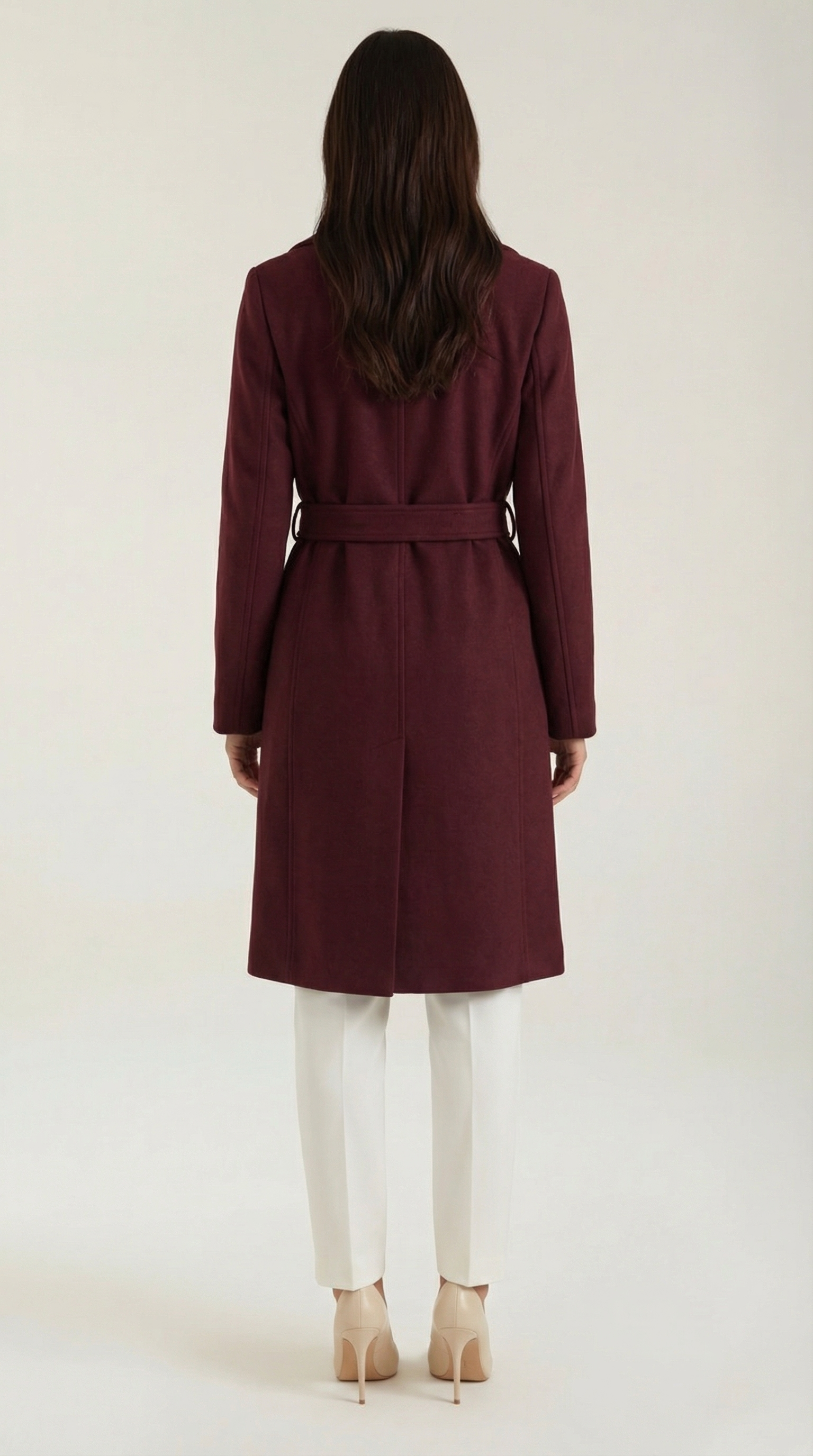 Joyce Women's Belted Wool-Look Longline Wrap Coat