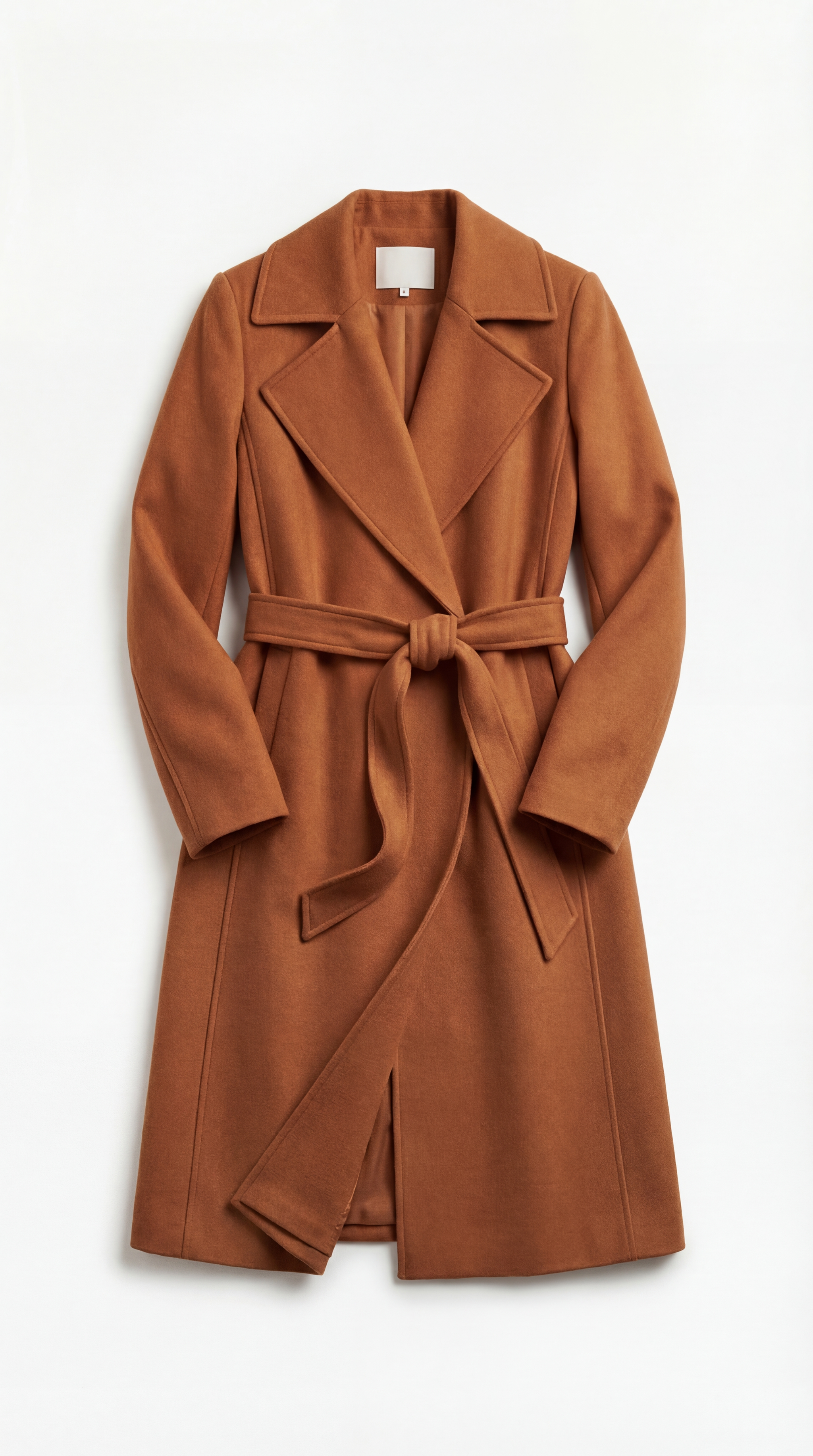 Joyce Women's Belted Wool-Look Longline Wrap Coat