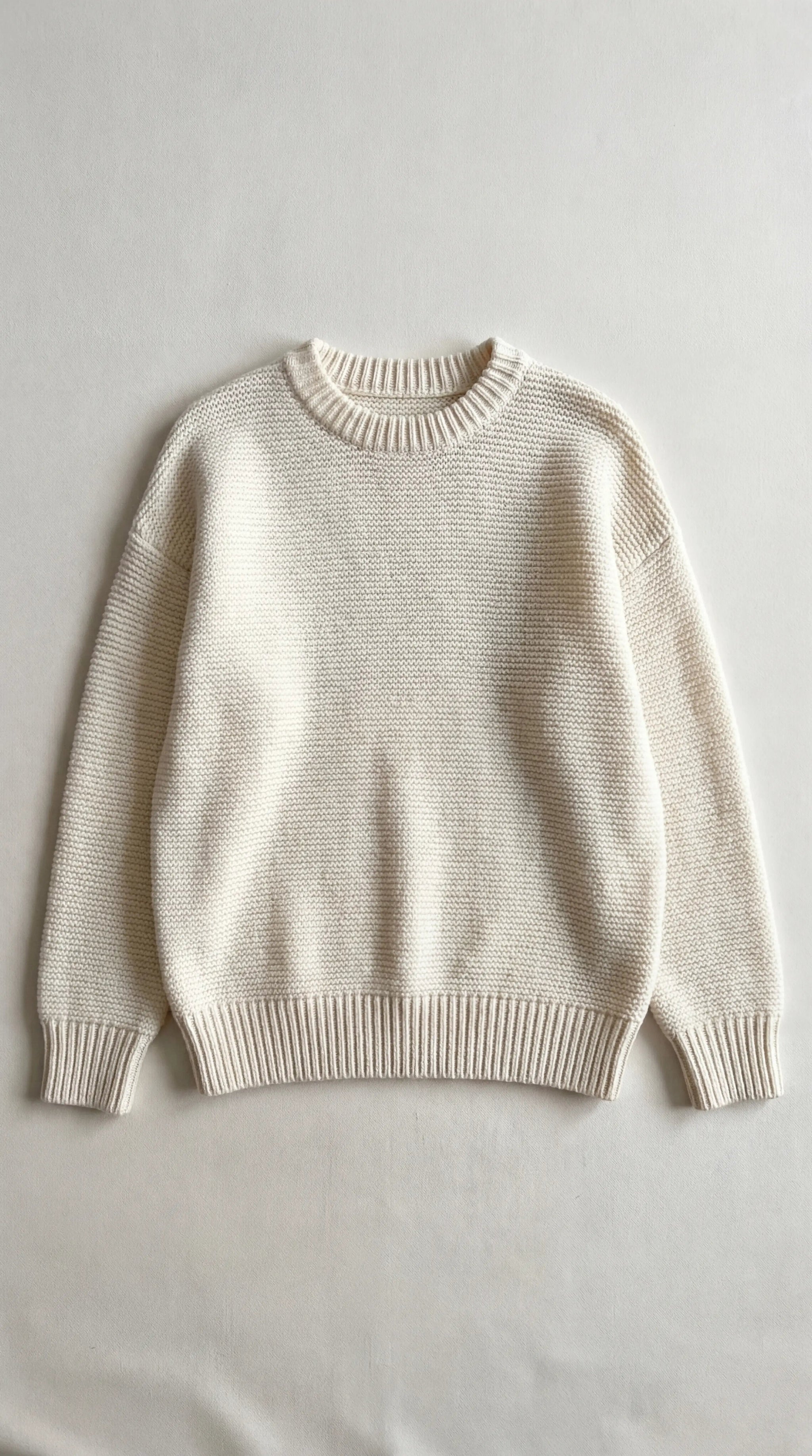 Julia Women's Crew Neck Knit Jumper with Ribbed Trims