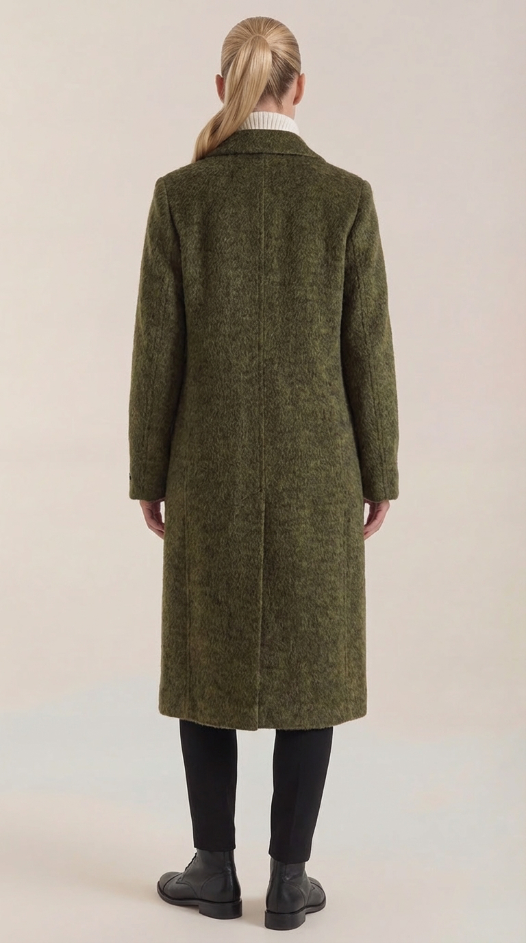 Lucille Women's Double-Breasted Wool-Look Longline Coat