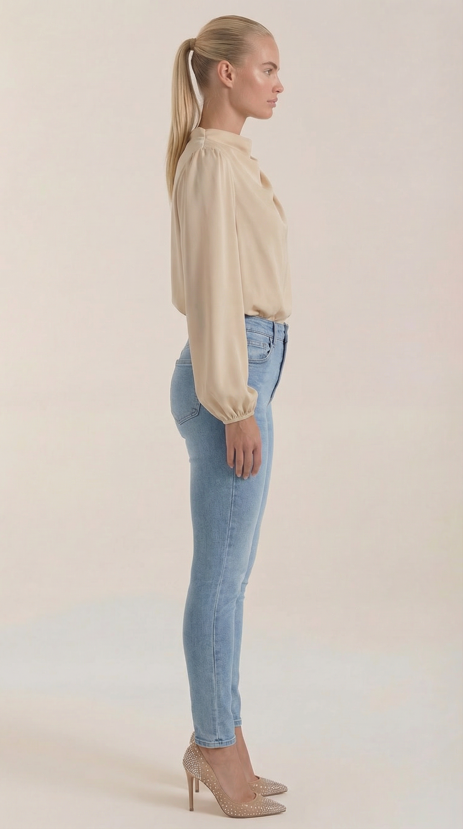Marcia Women's Draped Relaxed Long Sleeve Blouse