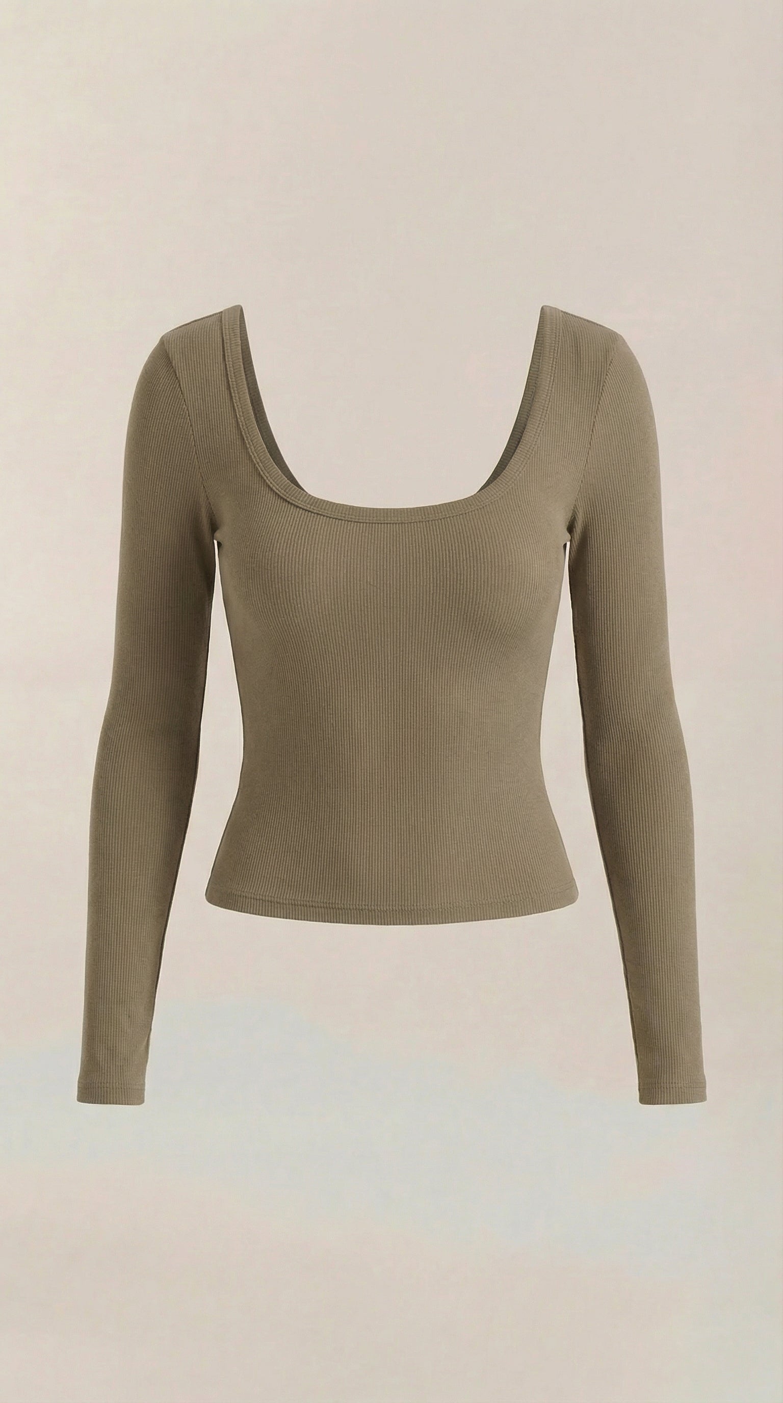 Marian Women's Scoop Neck Long Sleeve Stretch Top