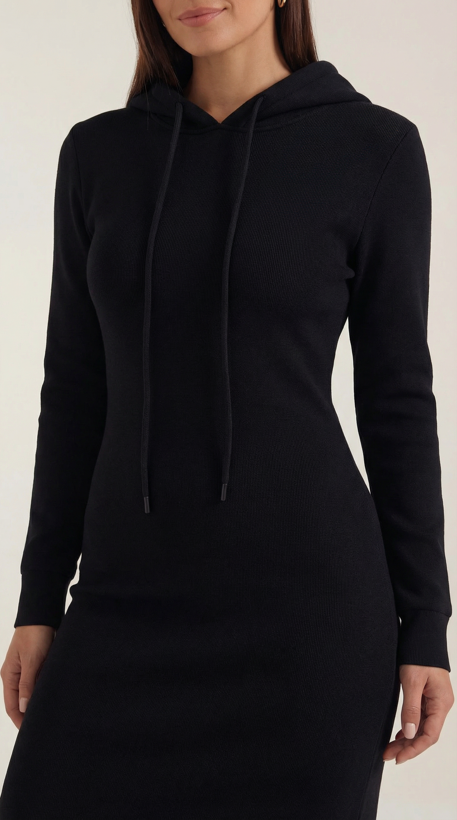 Marilyn Women's Drawstring Hooded Bodycon Maxi Dress