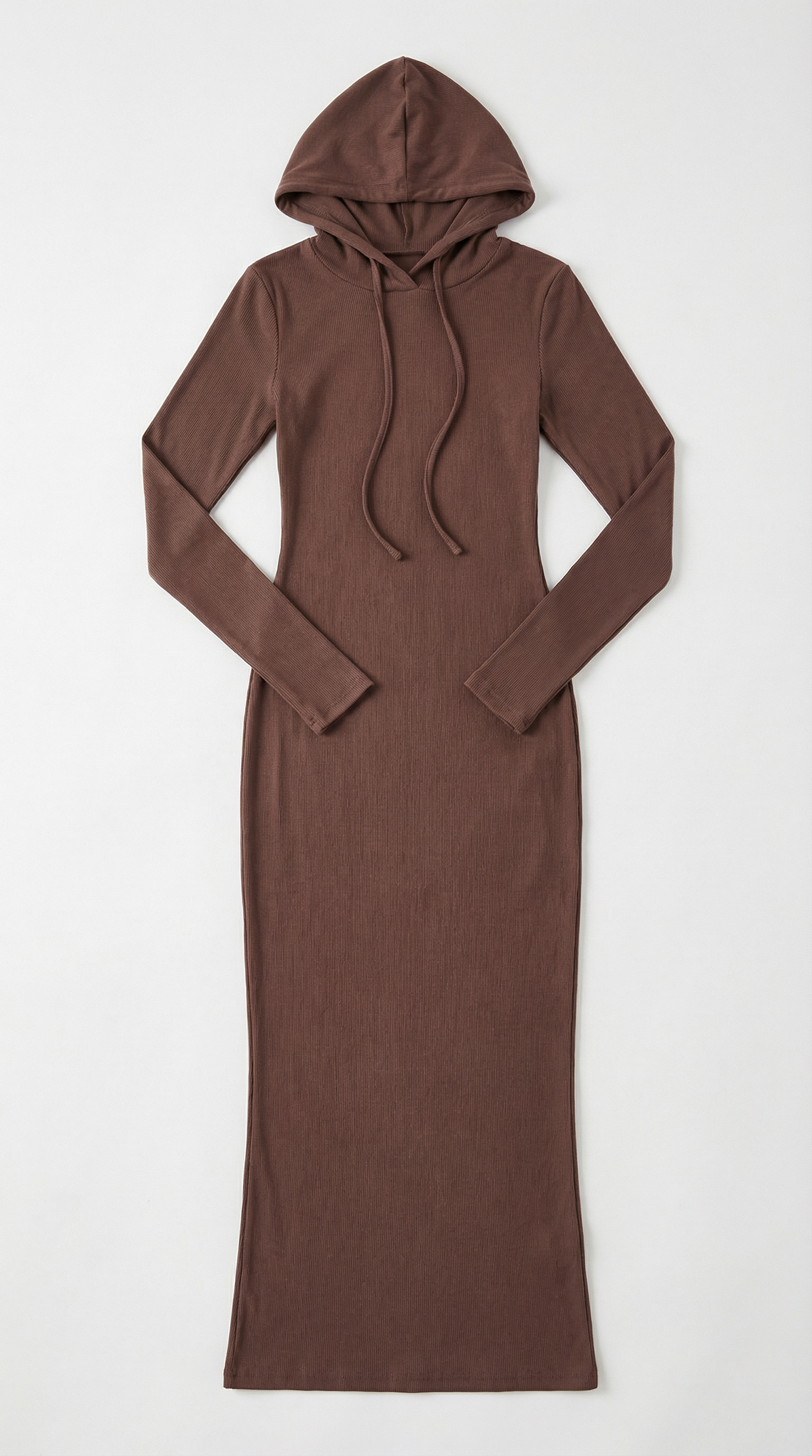 Marilyn Women's Drawstring Hooded Bodycon Maxi Dress