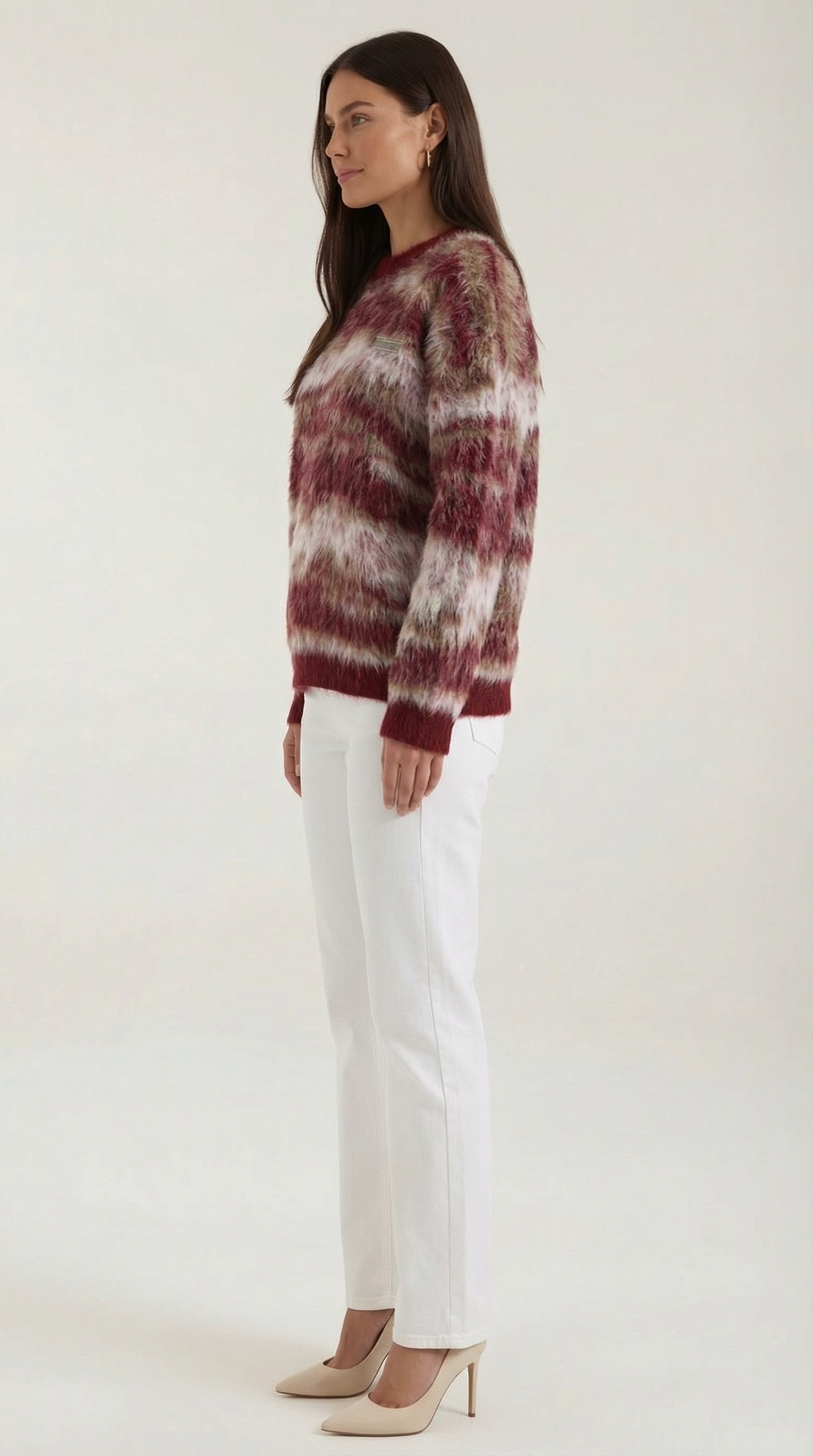 Melanie Women's Long Sleeve Patterned Knit Jumper