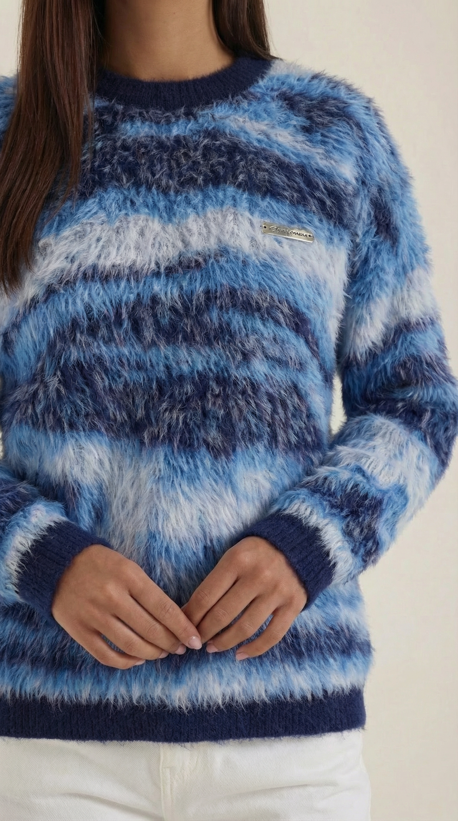 Melanie Women's Long Sleeve Patterned Knit Jumper