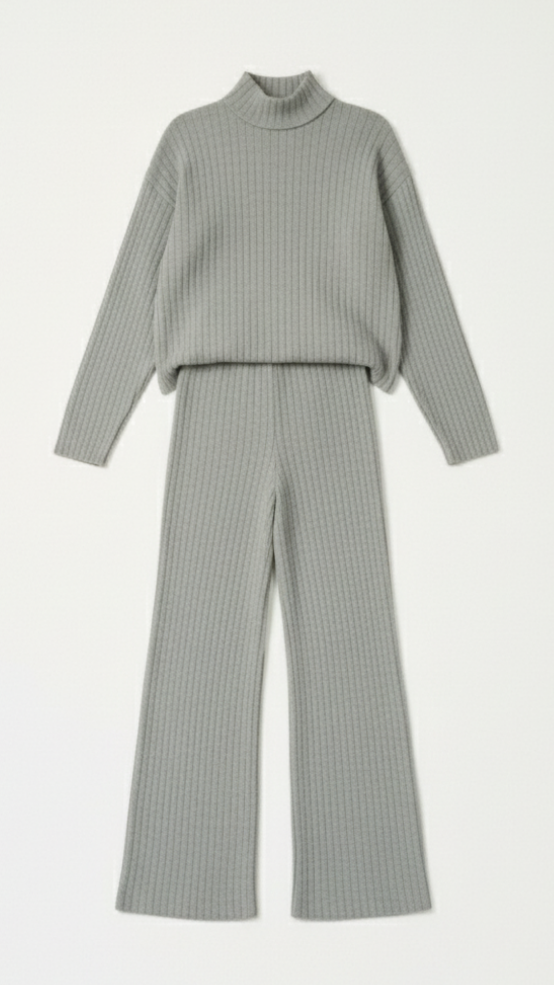 Nicole Women's Ribbed Knit Top and Trouser Lounge Set