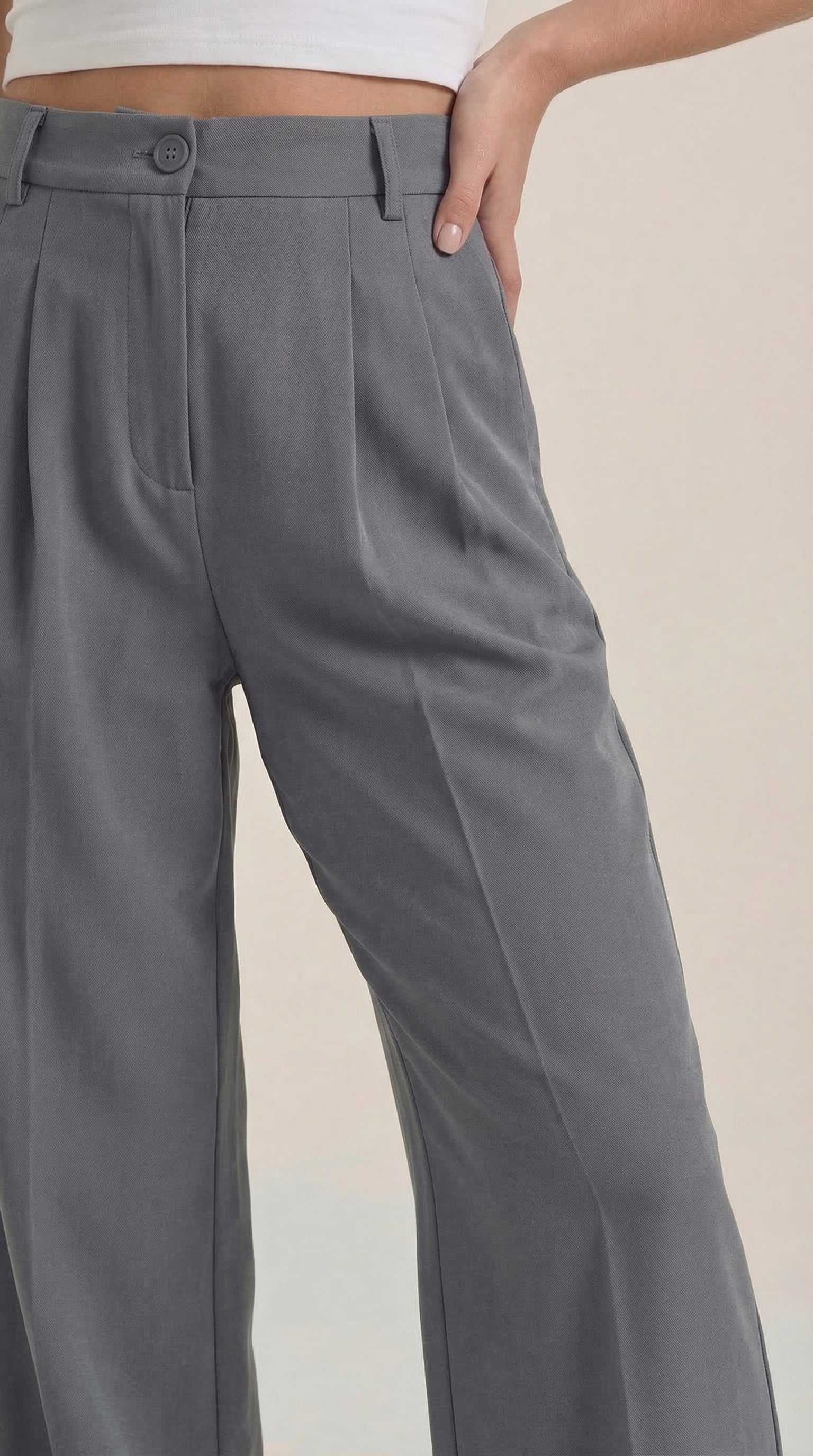 Rebecca Women's High Waist Wide-Leg Office Trousers