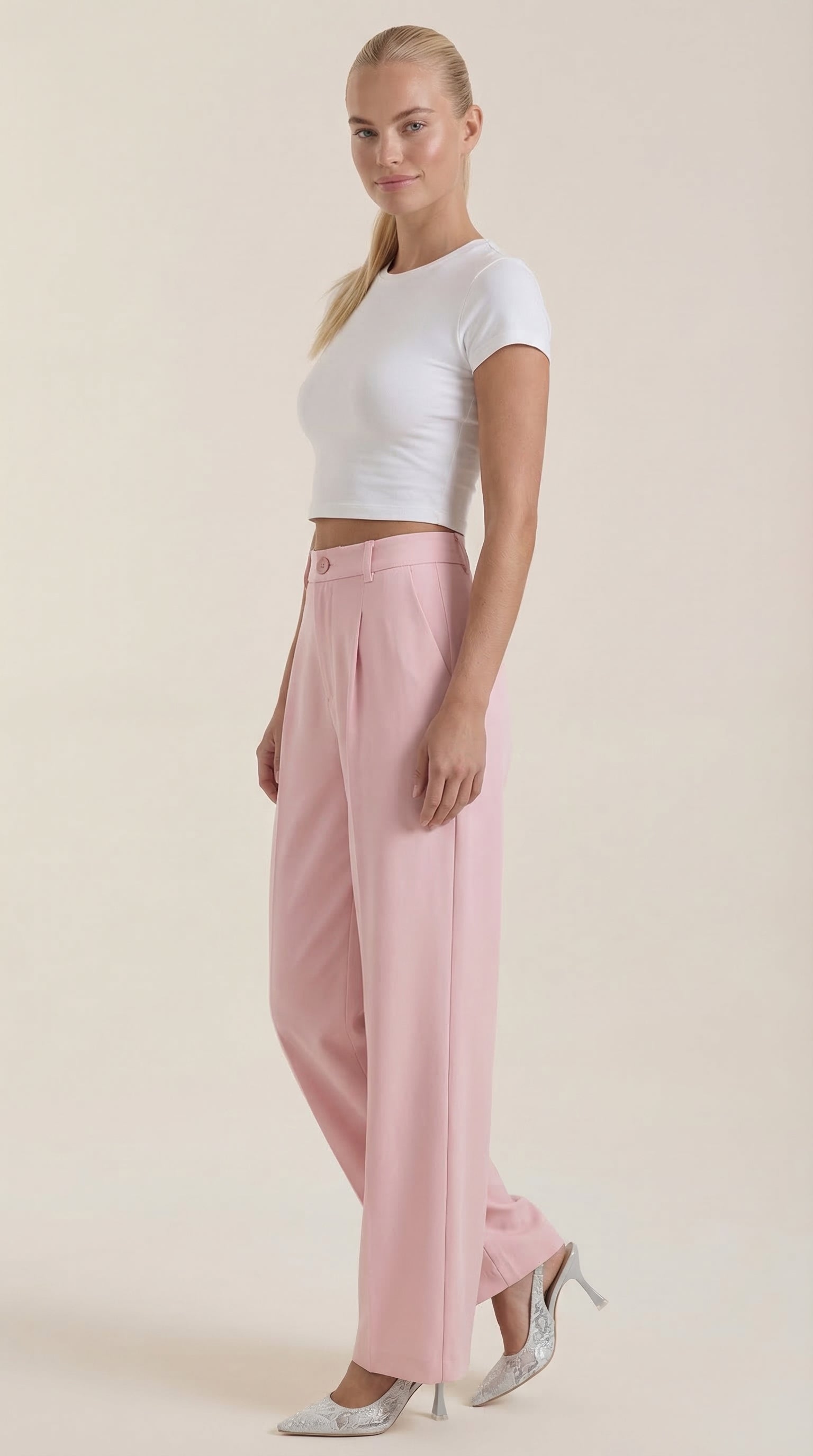 Rebecca Women's High Waist Wide-Leg Office Trousers