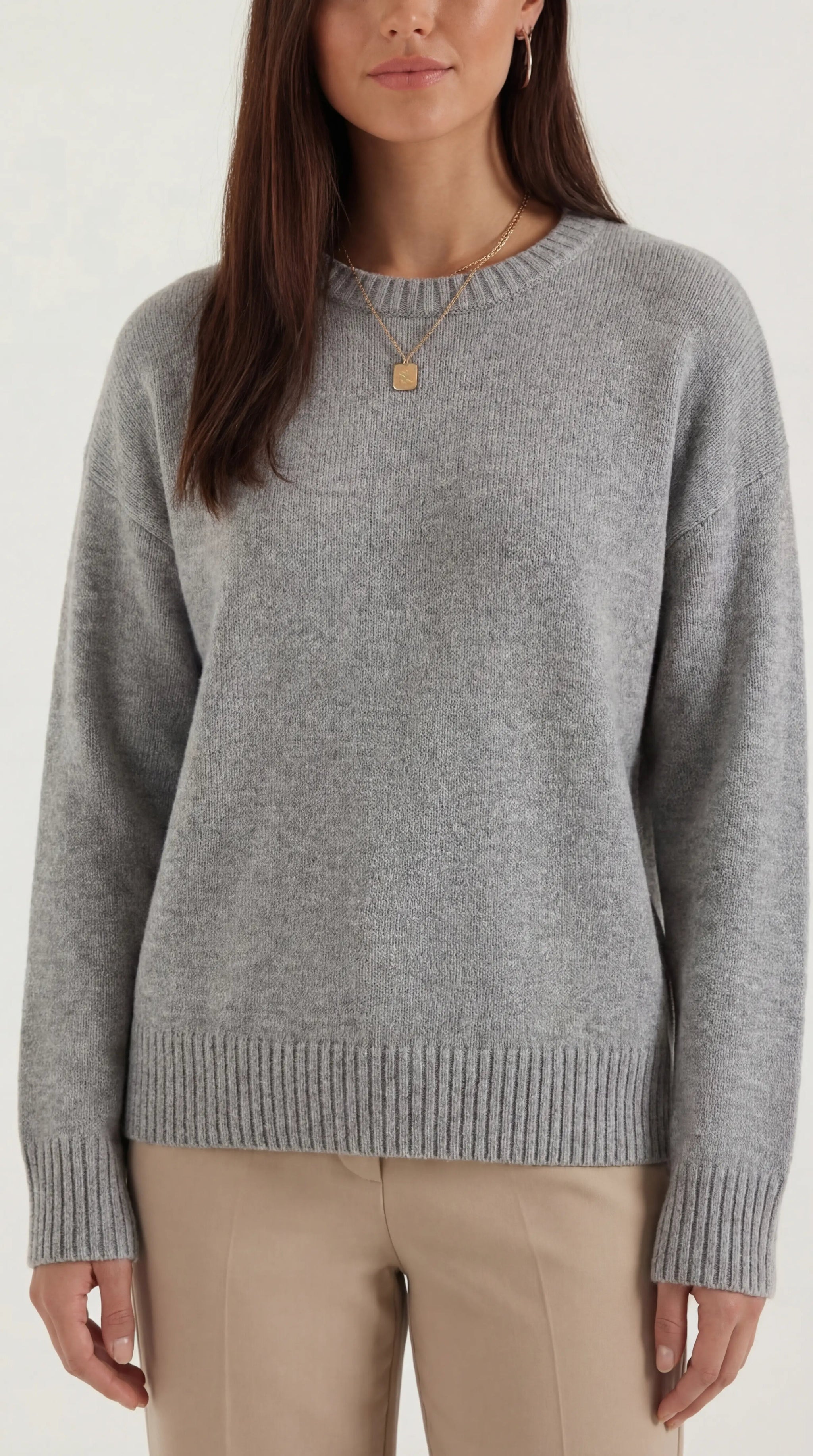 Ruby Women's Ribbed Edge Oversized Knit Jumper