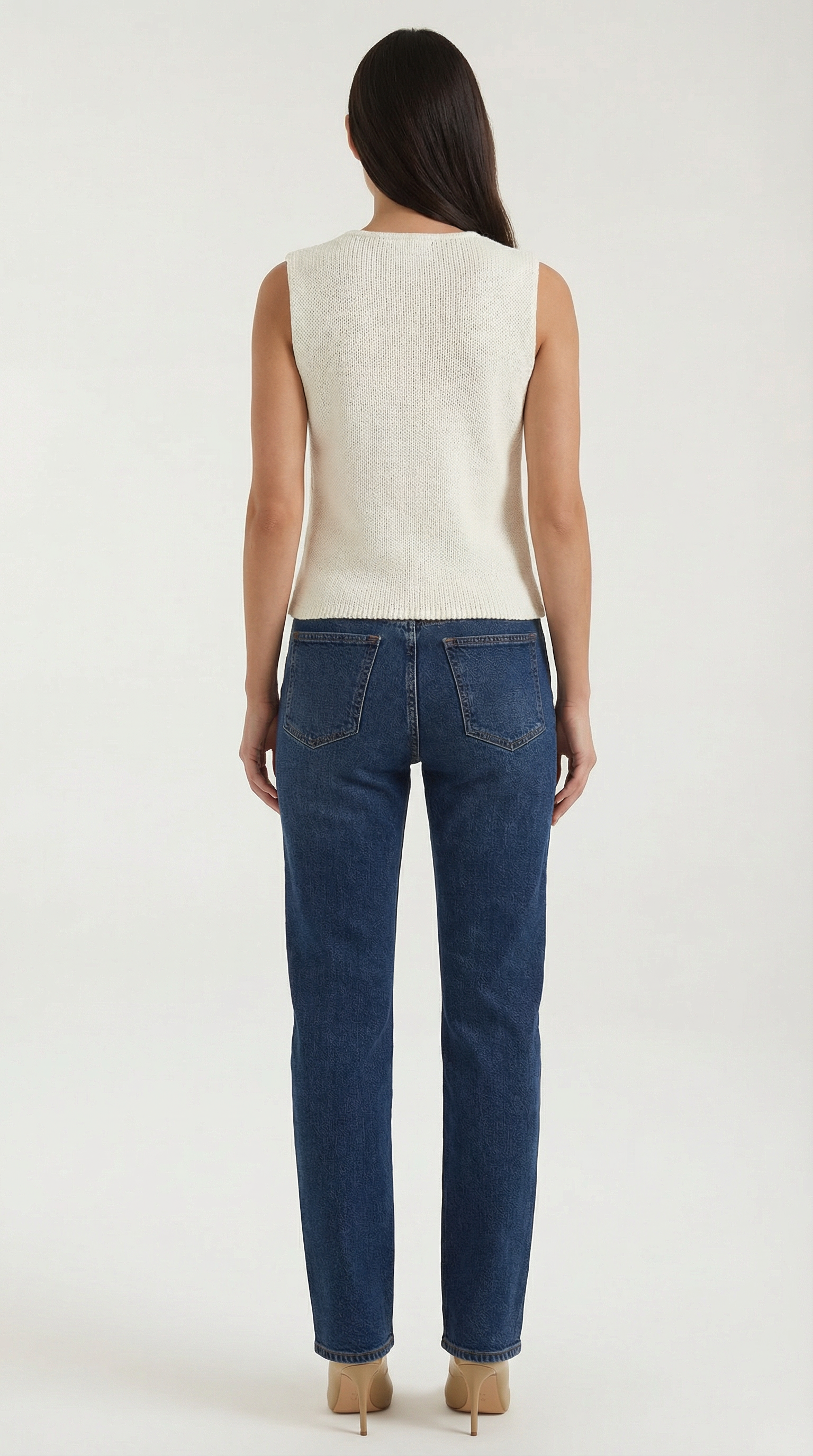 Sharon Women's V-Neck Cut-Out Knitted Vest Top