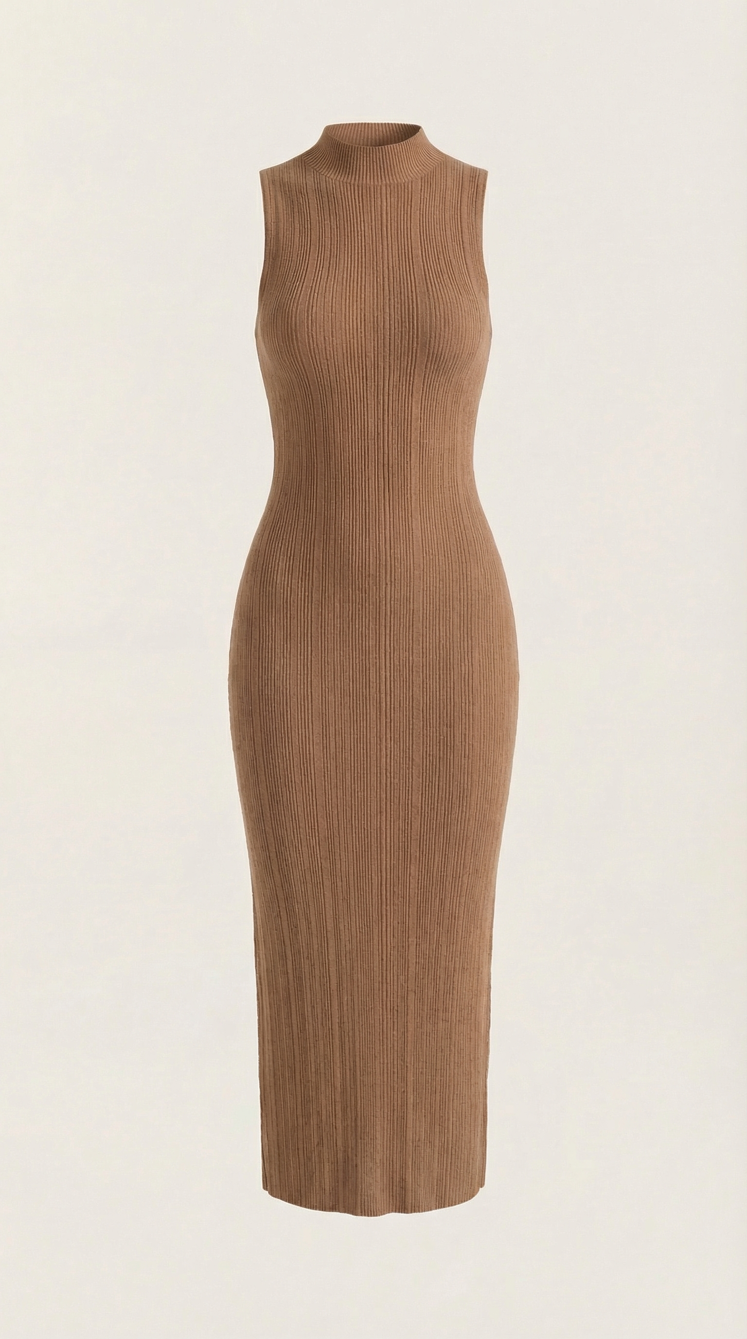 Sonia Women's Ribbed Mock Neck Bodycon Maxi Dress