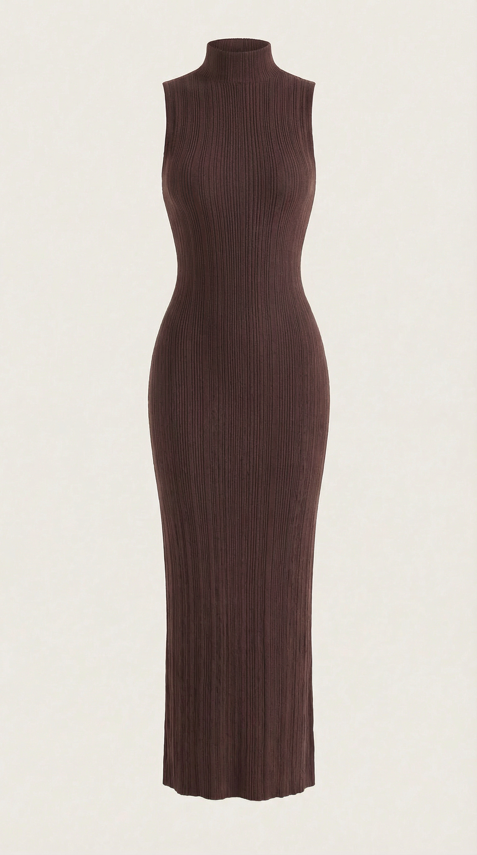 Sonia Women's Ribbed Mock Neck Bodycon Maxi Dress