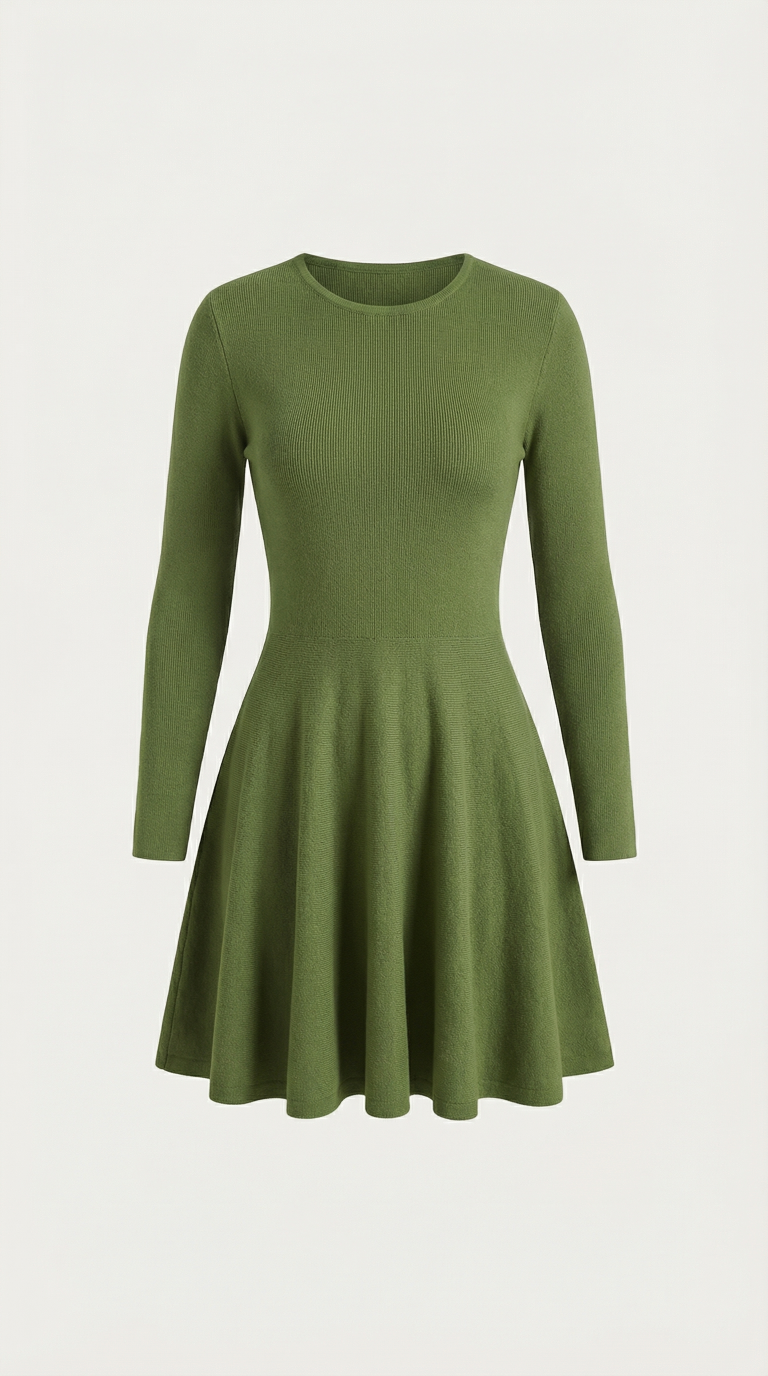 Tiffany Women's Pleated Long Sleeve Flare Mini Dress