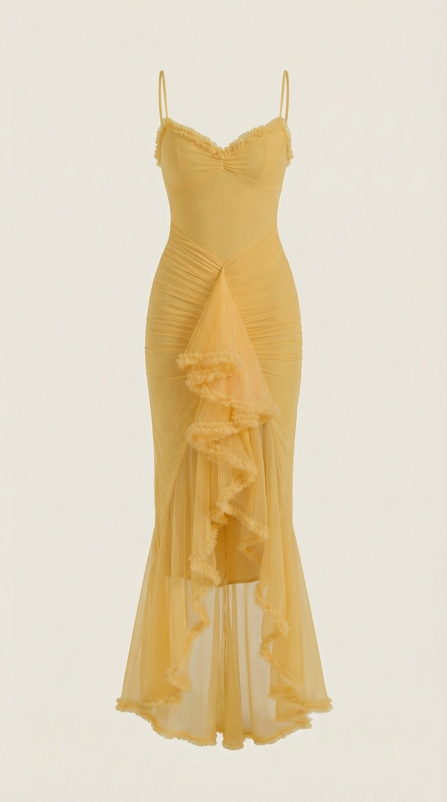 Wisteria Women's Sweetheart Ruffle Trim Maxi Gown