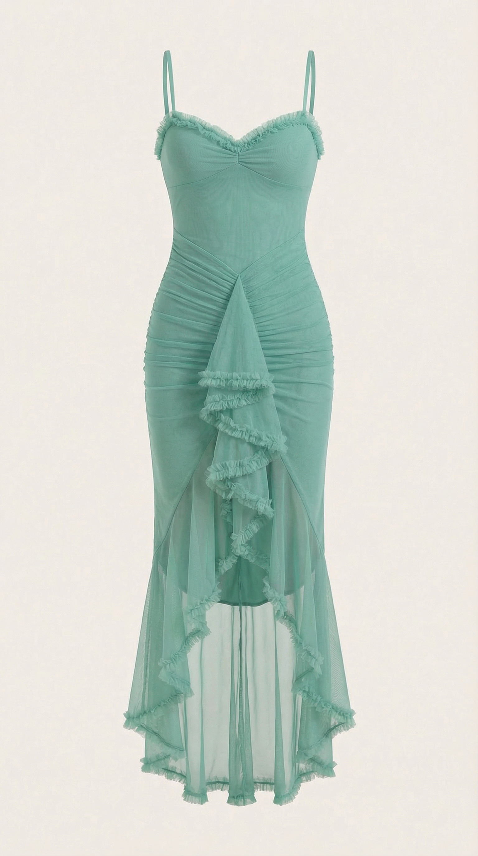 Wisteria Women's Sweetheart Ruffle Trim Maxi Gown