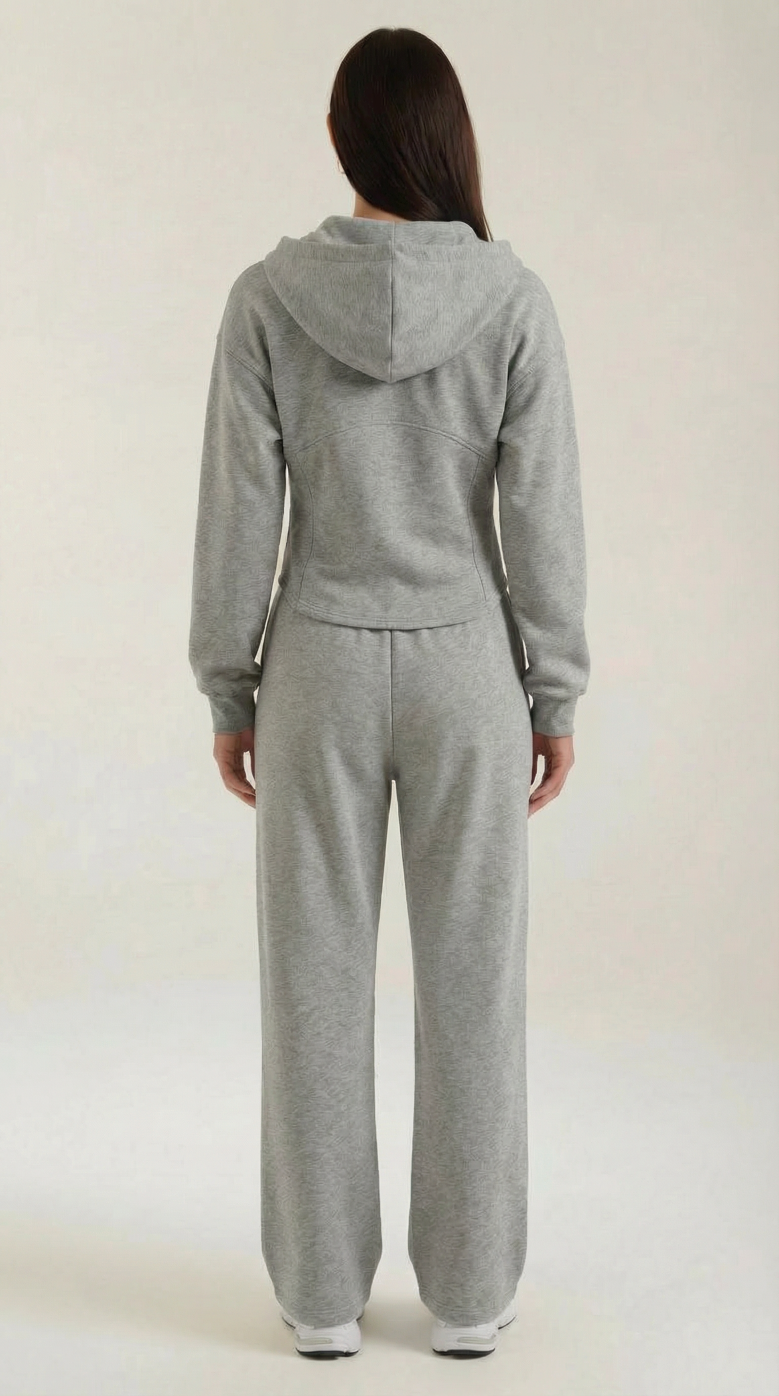 Yolanda Women's Zip Hoodie and Wide Leg Trousers Set