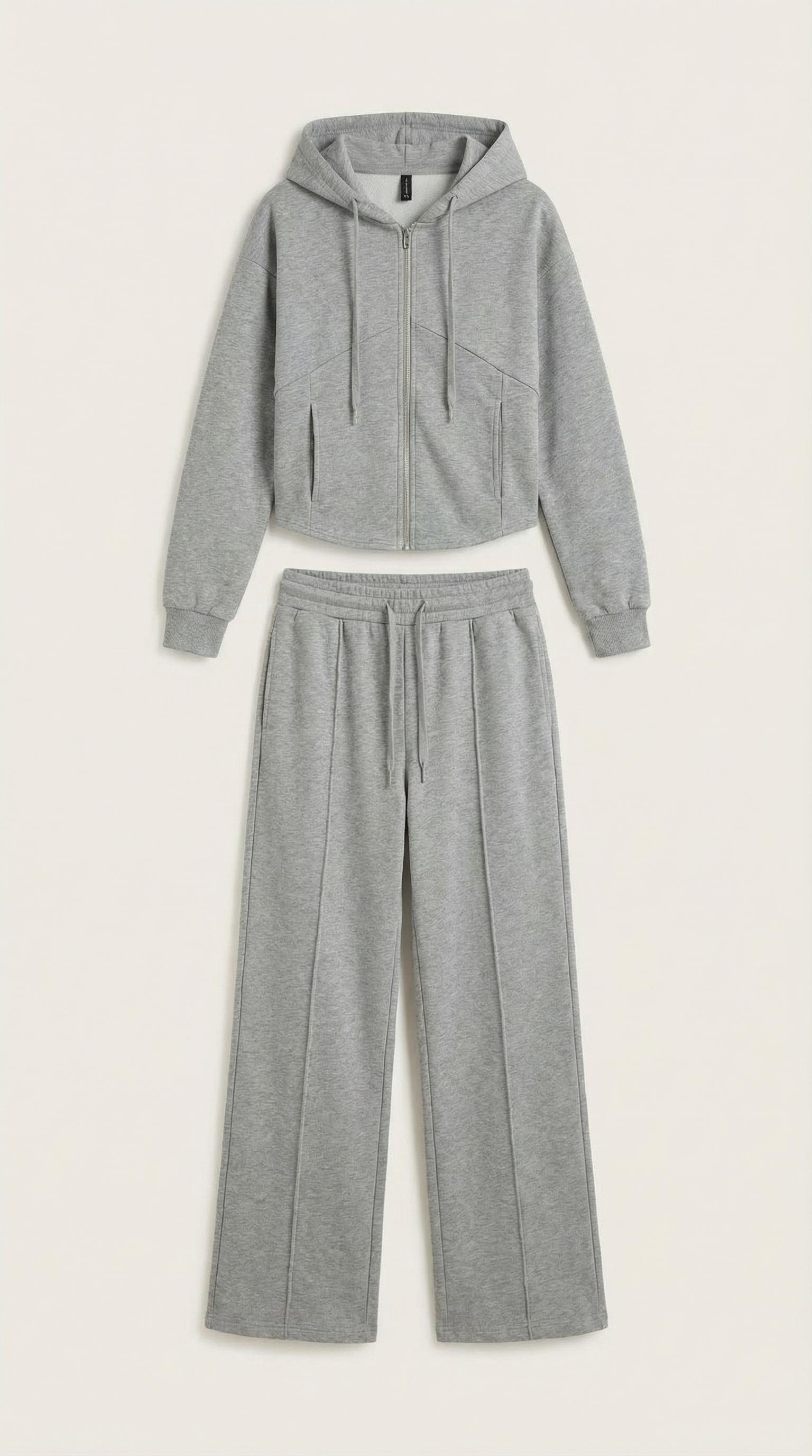 Yolanda Women's Zip Hoodie and Wide Leg Trousers Set