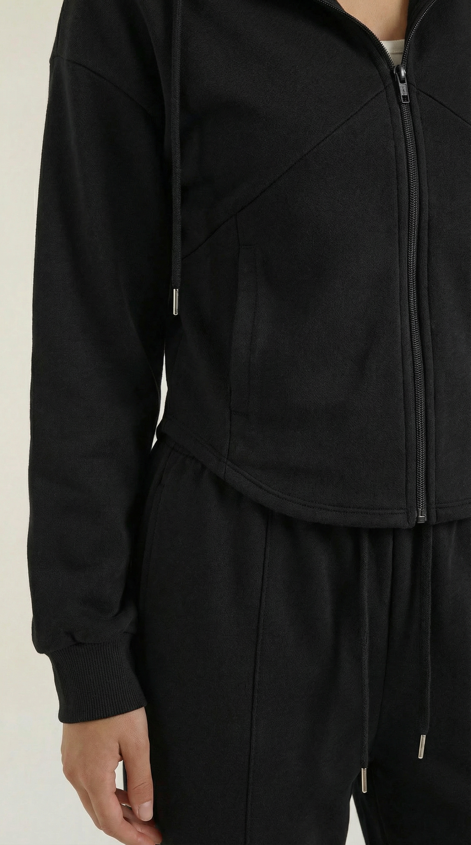Yolanda Women's Zip Hoodie and Wide Leg Trousers Set